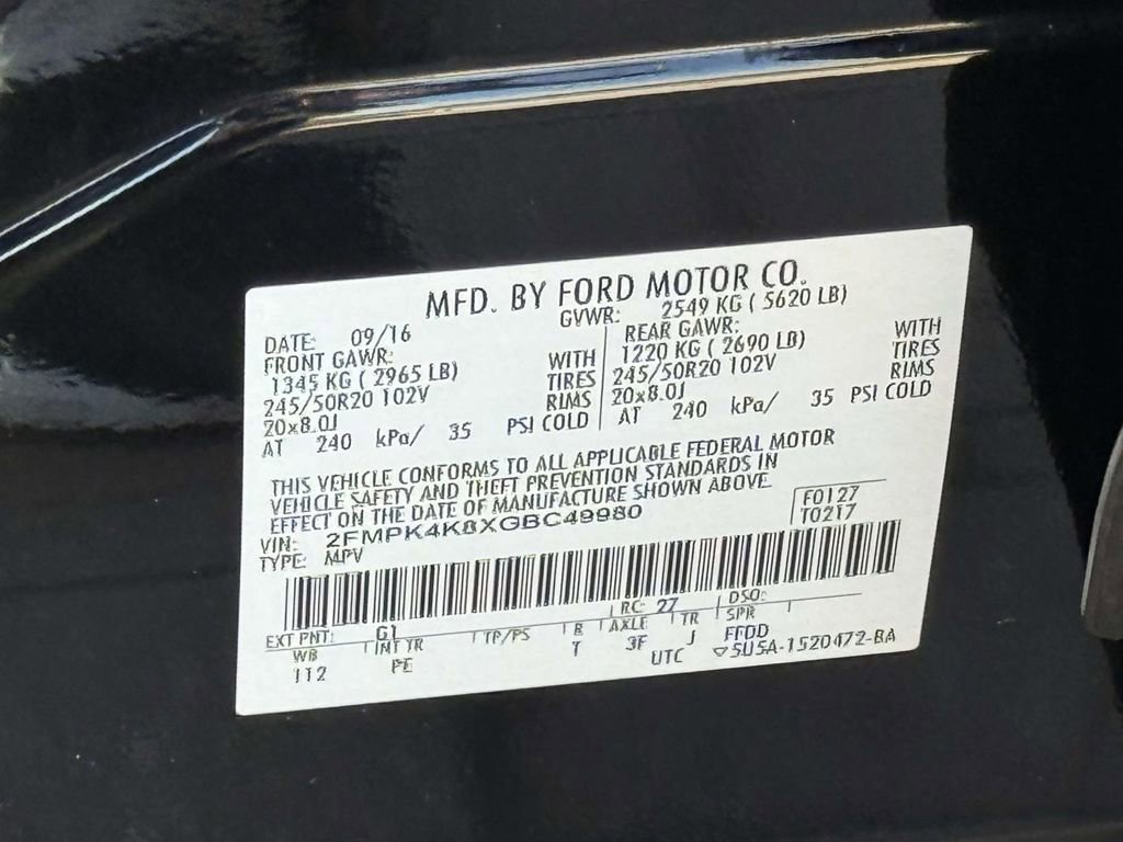 Used 2016 Ford Edge Titanium w/ Equipment Group 301A image 31