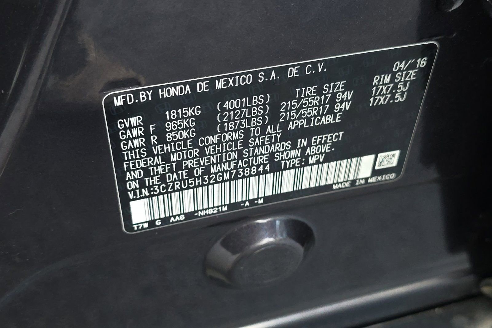 Used 2016 Honda HR-V LX image 40