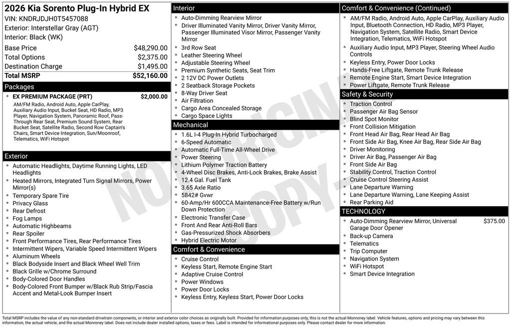 New 2026 Kia Sorento EX w/ EX Premium Package image 28