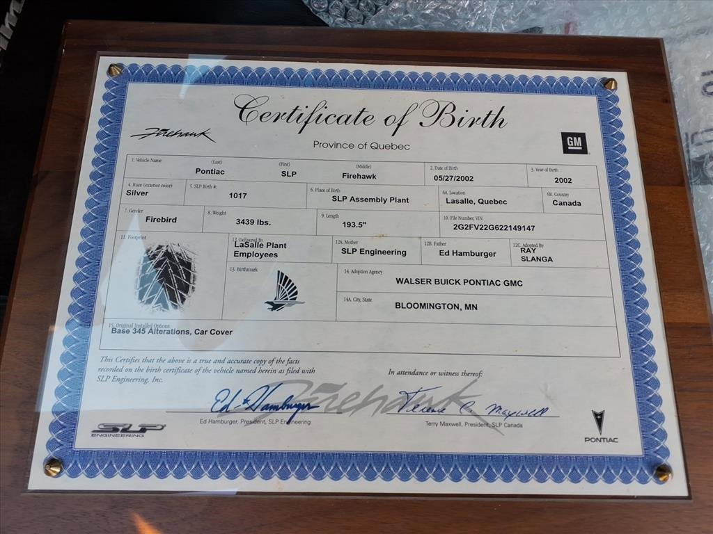 Used 2002 Pontiac Firebird Trans Am w/ SLP Firehawk Pkg image 13