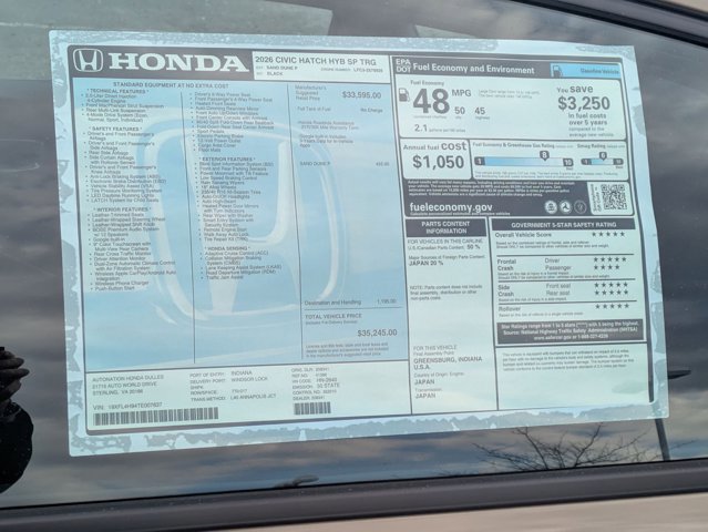 New 2026 Honda Civic Sport Touring image 18