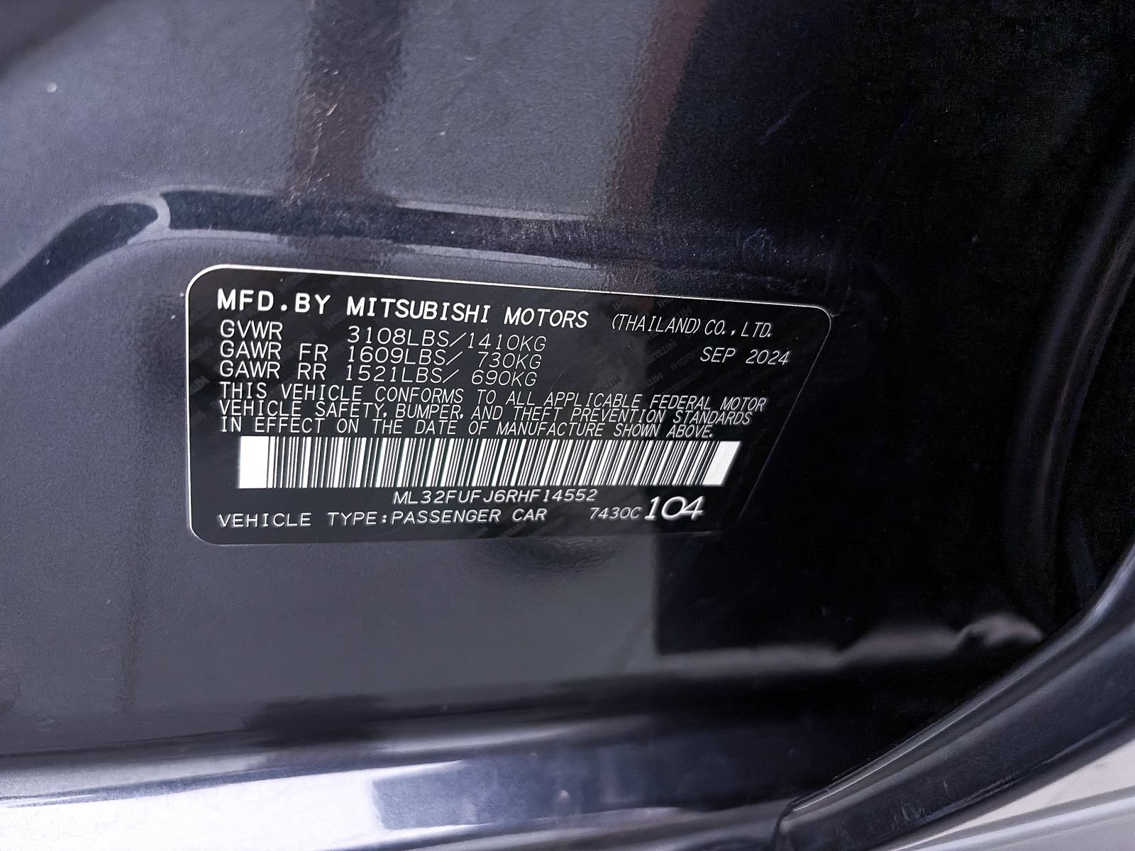 Used 2024 Mitsubishi Mirage G4 LE FWD image 32