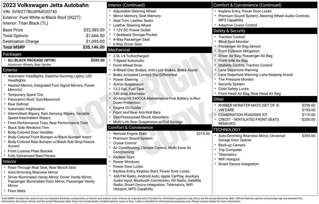 Used 2023 Volkswagen Jetta GLI Autobahn w/ GLI Black Package image 6