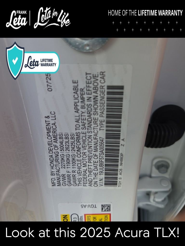 New 2025 Acura TLX SH-AWD w/ A-SPEC Pkg image 33