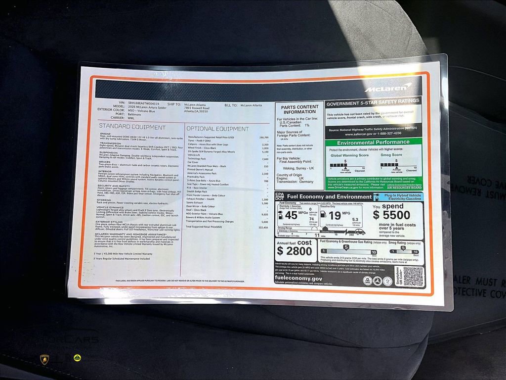 New 2026 McLaren Artura Spider RWD image 12