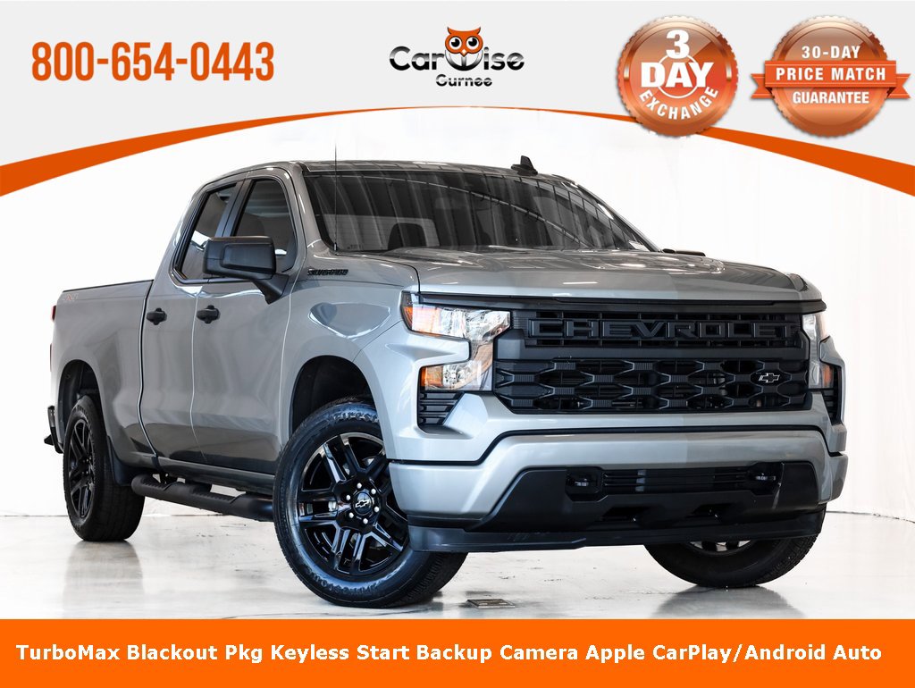 Used 2024 Chevrolet Silverado 1500 Custom w/ Turbomax Blackout Package image 1