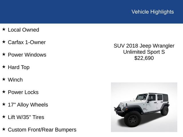 Used 2018 Jeep Wrangler Unlimited Sport S image 2