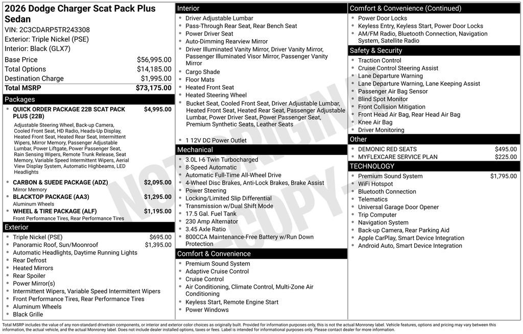 New 2026 Dodge Charger Scat Pack AWD/4WD image 5