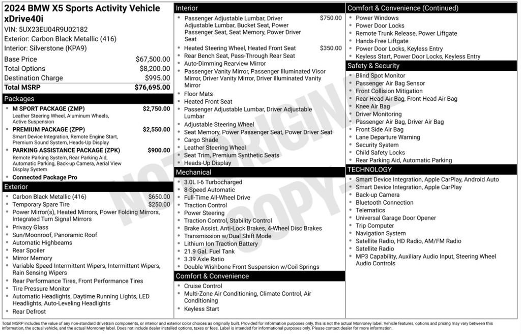 Used 2024 BMW X5 xDrive40i w/ M Sport Package AWD/4WD image 6