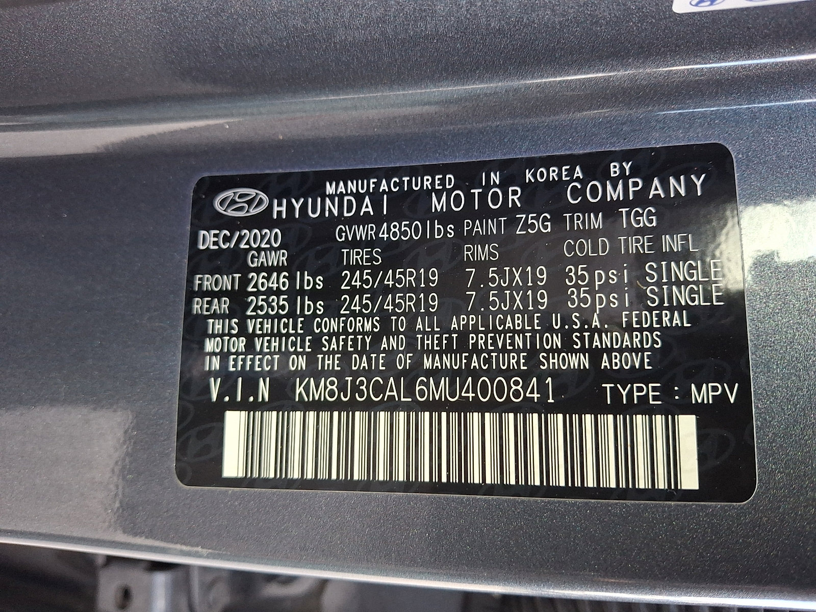 Certified 2021 Hyundai Tucson Sport image 27