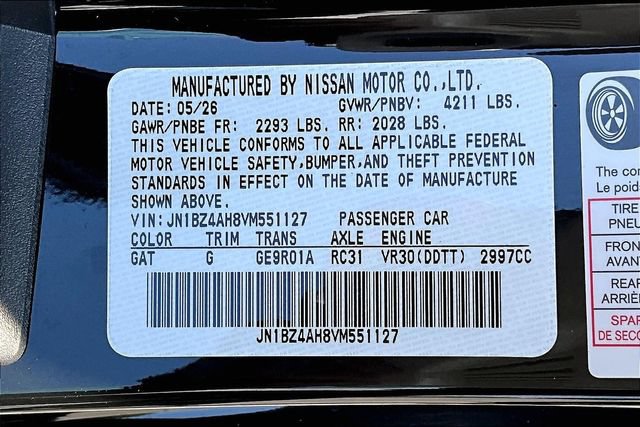 New 2027 Nissan Z Sport w/ Essentials Package (Sport) RWD image 8