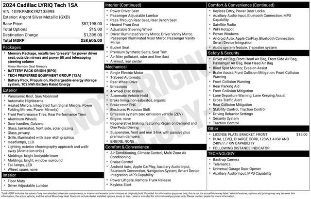 Certified 2024 Cadillac Lyriq Tech image 34