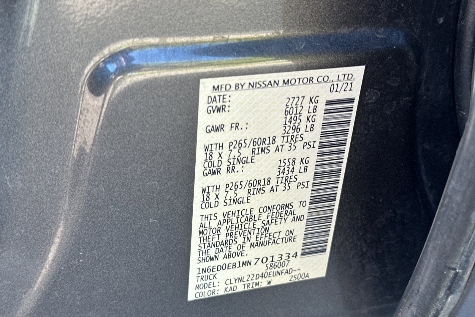 Used 2021 Nissan Frontier SV w/ Midnight Edition Floor Mats image 27