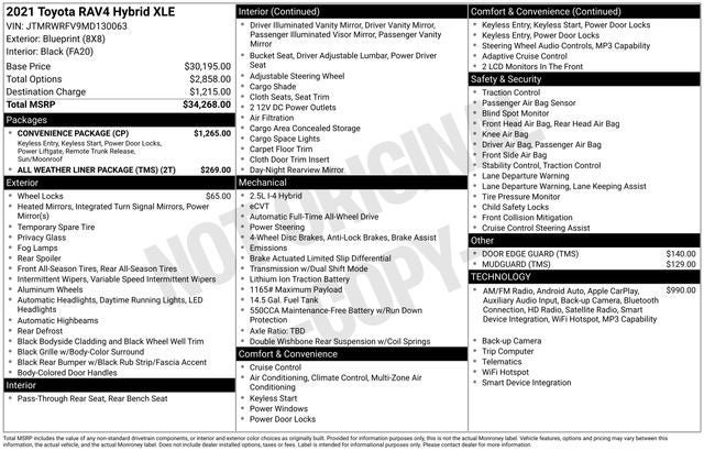 Certified 2021 Toyota RAV4 XLE w/ Convenience Package AWD/4WD image 7