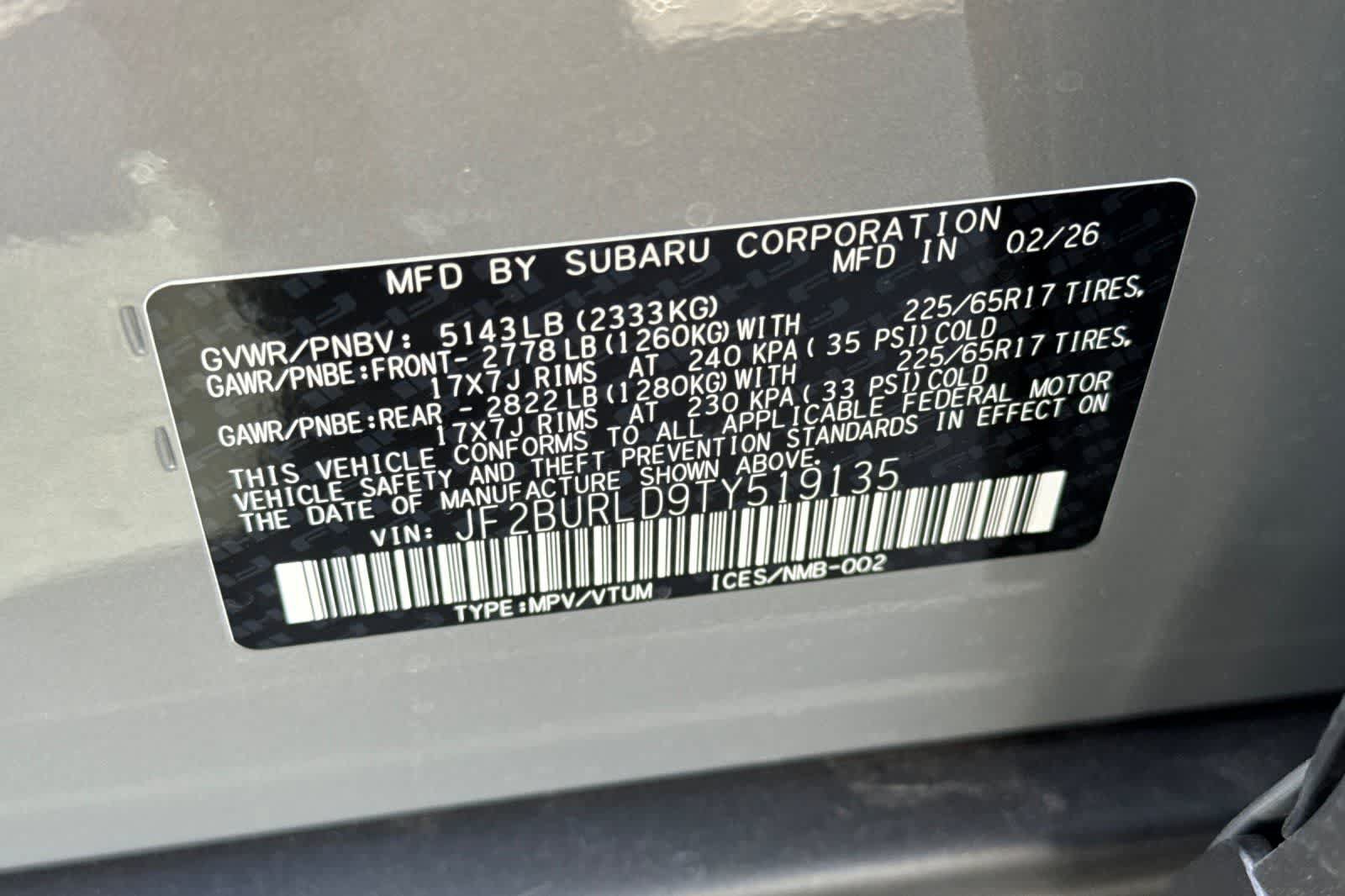 New 2026 Subaru Outback Wilderness AWD/4WD image 33