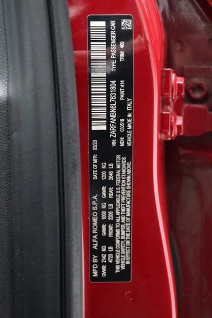 Used 2020 Alfa Romeo Giulia Ti w/ Active Blind Spot Package image 33