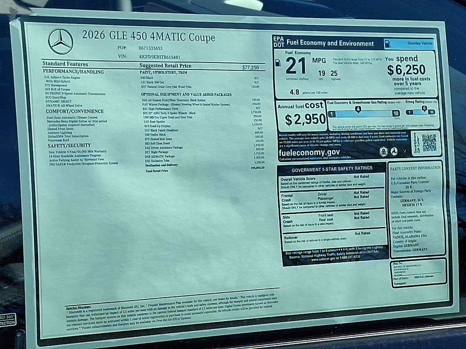 New 2026 Mercedes-Benz GLE 450 4MATIC Coupe image 19