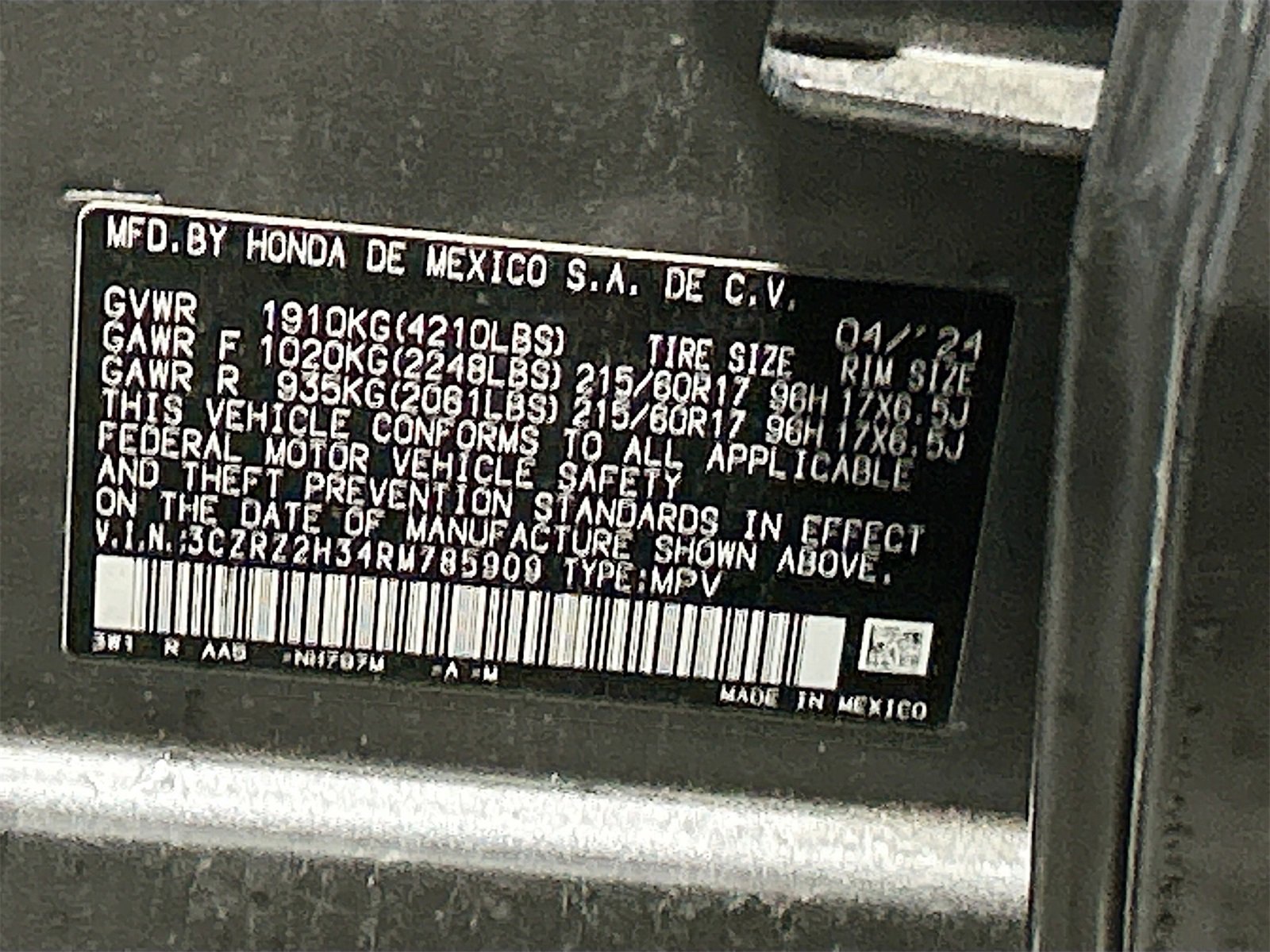 Used 2024 Honda HR-V LX image 30