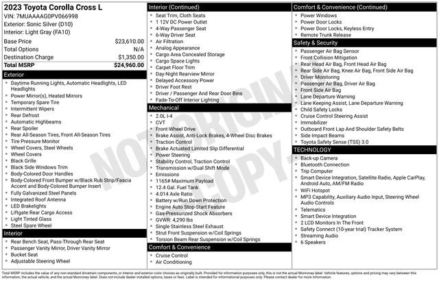 Used 2023 Toyota Corolla Cross L FWD image 13