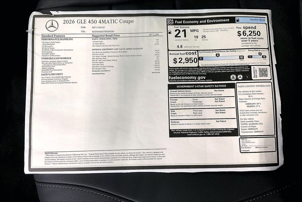 New 2026 Mercedes-Benz GLE 450 4MATIC Coupe image 18