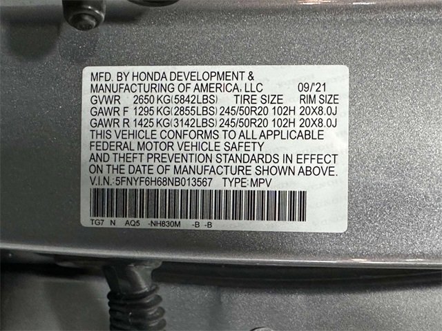 Certified 2022 Honda Pilot Touring image 39