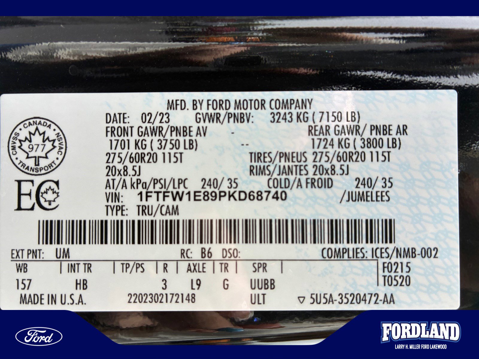 Used 2023 Ford F150 Lariat w/ Equipment Group 502A High AWD/4WD image 25