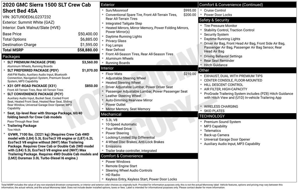 Used 2020 GMC Sierra 1500 SLT w/ SLT Premium Package image 6