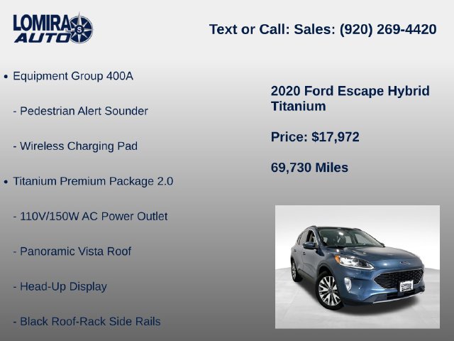 Used 2020 Ford Escape Titanium w/ Titanium Premium Package 2.0 AWD/4WD image 8