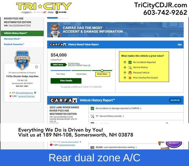 Used 2022 Land Rover Range Rover Westminster Edition image 11