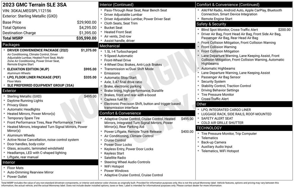 Used 2023 GMC Terrain SLE w/ Driver Convenience Package FWD image 2