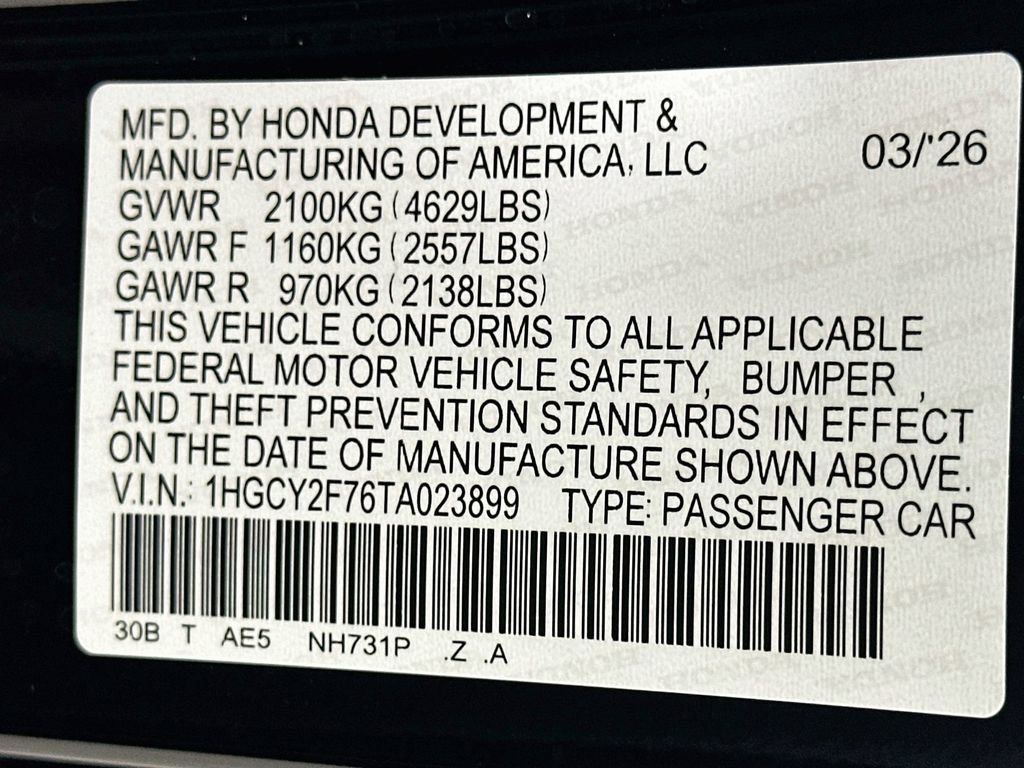 Certified 2026 Honda Accord Sport image 32