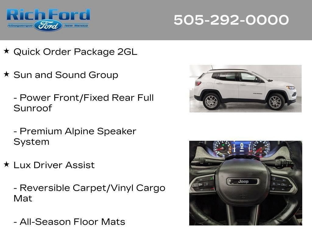 Used 2022 Jeep Compass Latitude w/ Sun and Sound Group AWD/4WD image 40