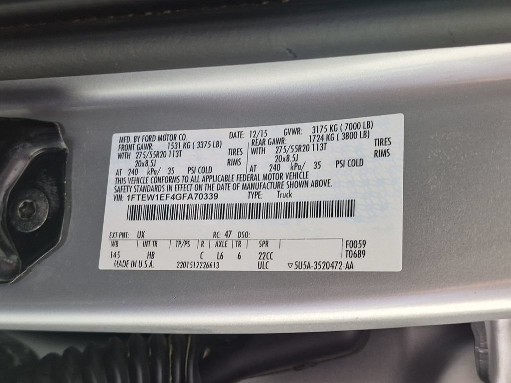Used 2016 Ford F150 Lariat w/ Equipment Group 501A Mid AWD/4WD image 42