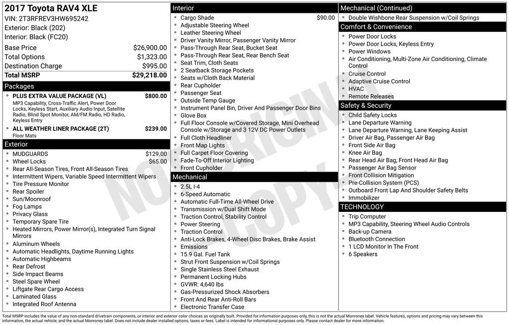 Used 2017 Toyota RAV4 XLE w/ Plus Extra Value Package AWD/4WD image 6