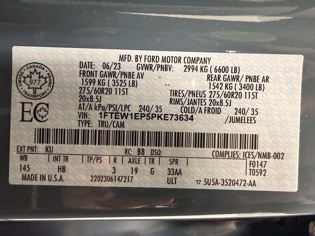 Used 2023 Ford F150 Lariat w/ Equipment Group 502A High image 31