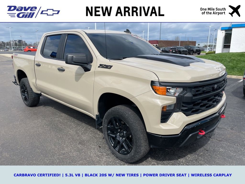 Certified 2023 Chevrolet Silverado 1500 Custom Trail Boss w/ LPO, Dark Essentials Package AWD/4WD image 1
