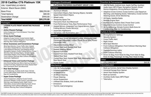 Used 2018 Cadillac CT6 Platinum image 4