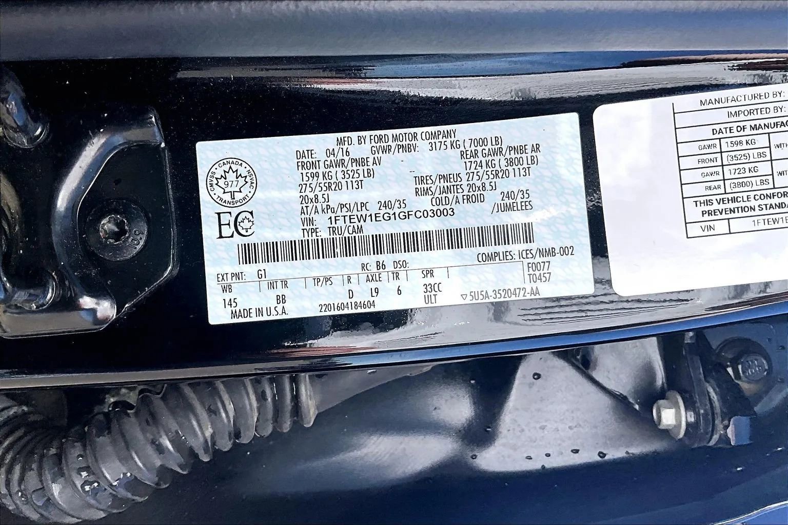 Used 2016 Ford F150 Platinum w/ Technology Package AWD/4WD image 26