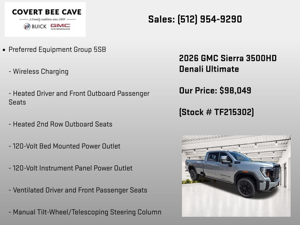 New 2026 GMC Sierra 3500 Denali Ultimate w/ LPO, Black Badging Package AWD/4WD image 19