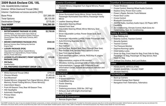 Used 2009 Buick Enclave CXL w/ Entertainment Package #3 FWD image 5