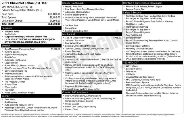 Certified 2021 Chevrolet Tahoe RST AWD/4WD image 34
