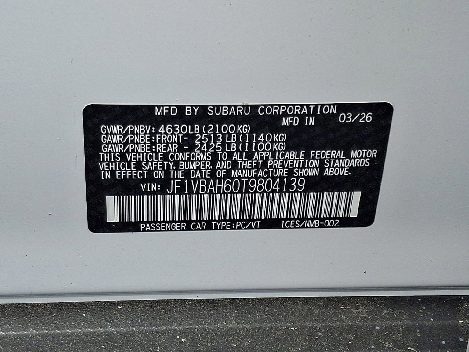New 2026 Subaru WRX Premium AWD/4WD image 12