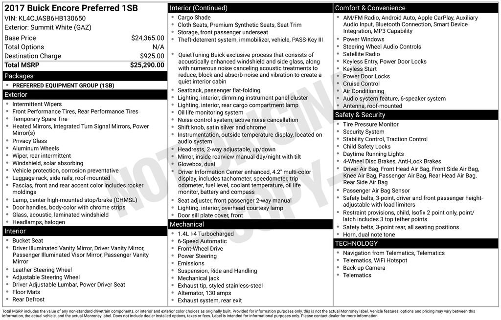 Used 2017 Buick Encore Preferred image 4