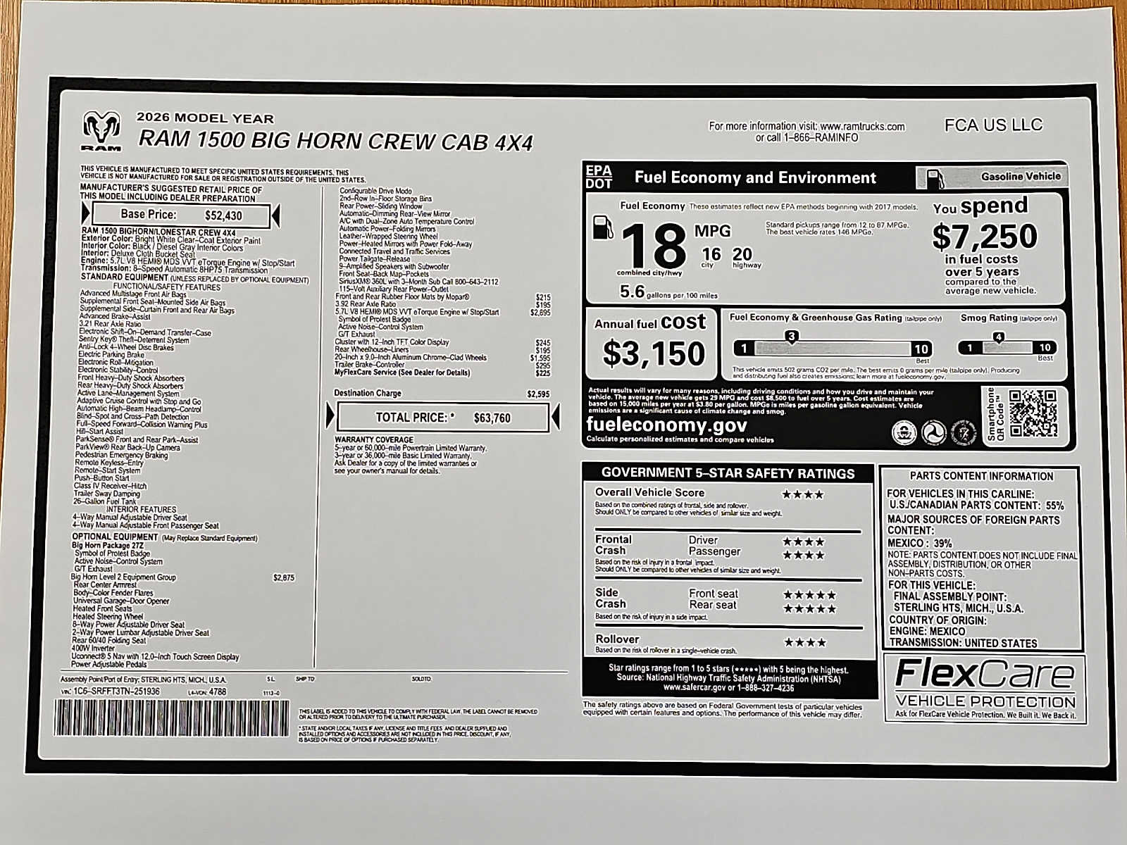 New 2026 RAM 1500 Big Horn AWD/4WD image 20