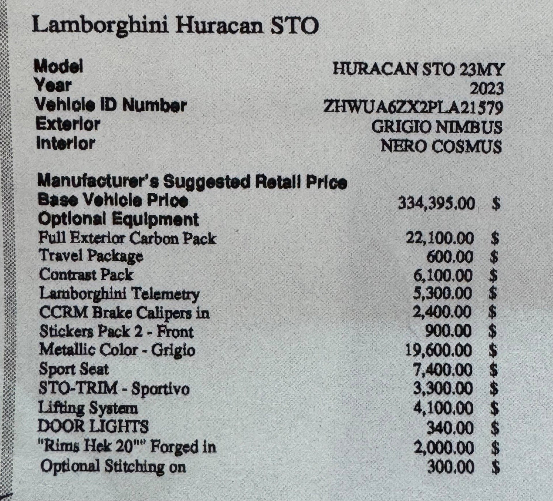 Used 2023 Lamborghini Huracan STO image 3