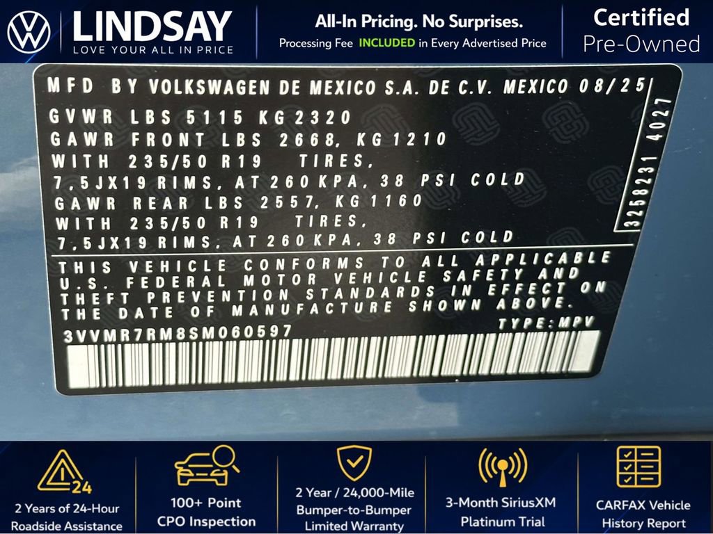 Used 2025 Volkswagen Tiguan SE AWD/4WD image 27