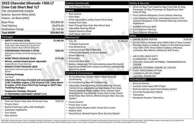 New 2025 Chevrolet Silverado 1500 LT w/ Safety Package AWD/4WD image 3