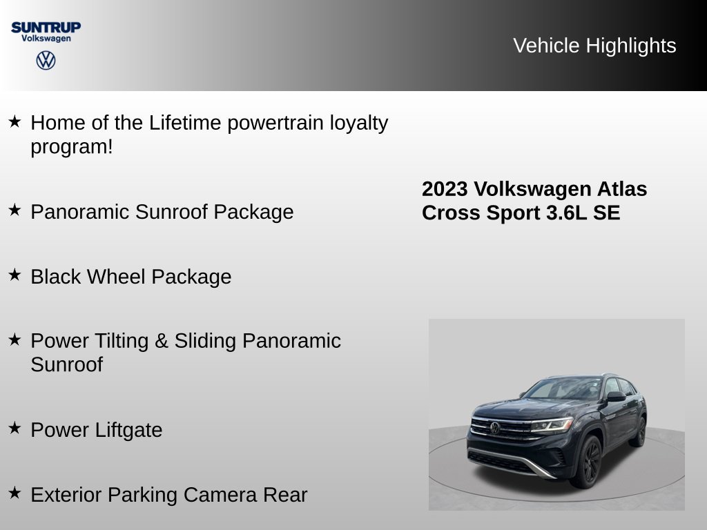 Used 2023 Volkswagen Atlas Cross Sport SE w/ Panoramic Sunroof Package AWD/4WD image 8