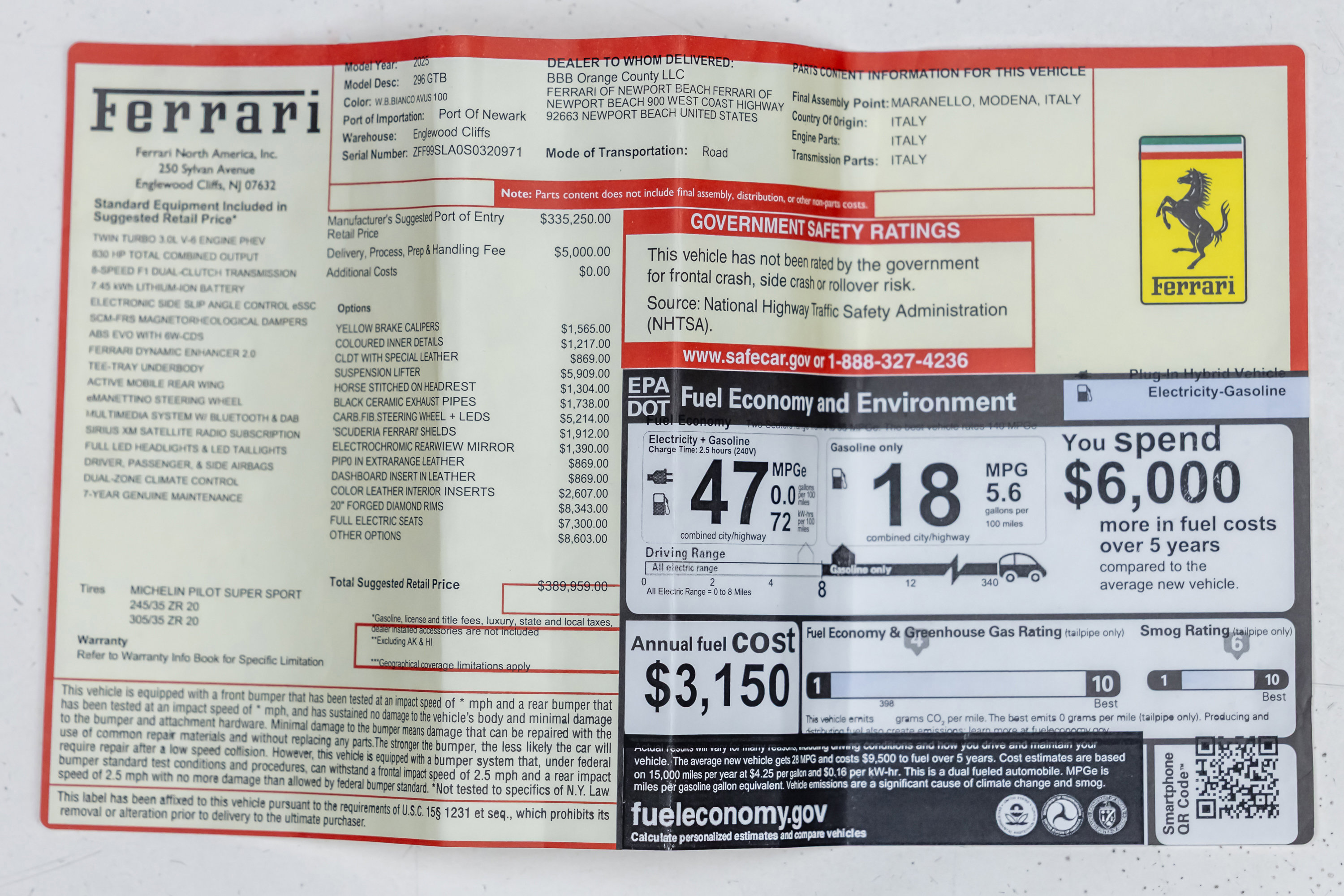 Certified 2025 Ferrari 296 GTB image 43