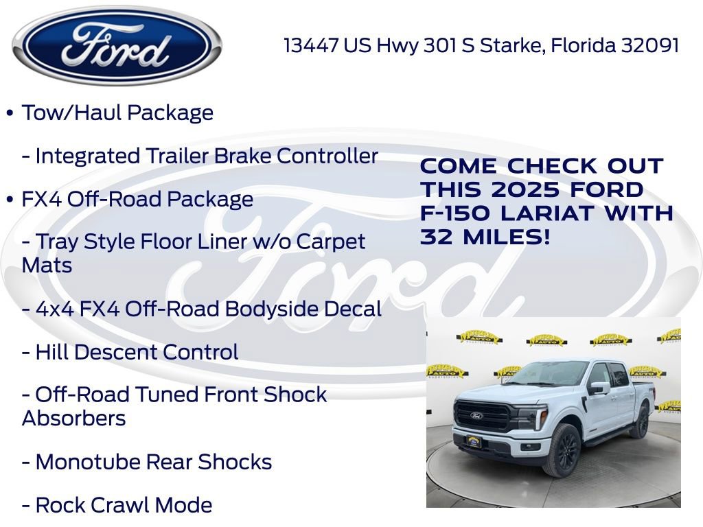New 2025 Ford F150 Lariat w/ Equipment Group 501A Mid image 25